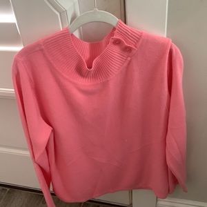 PARISIAN WORKS Vintage 80s Vtg Alight Coral Pink Jumper From Parisians Pl.